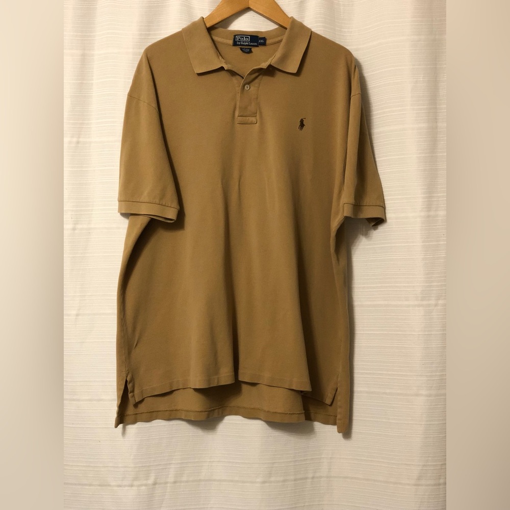 Vintage Polo Ralph Lauren Shirt Adult Mens XXLarge Desert Sand Short Sleeve Polo